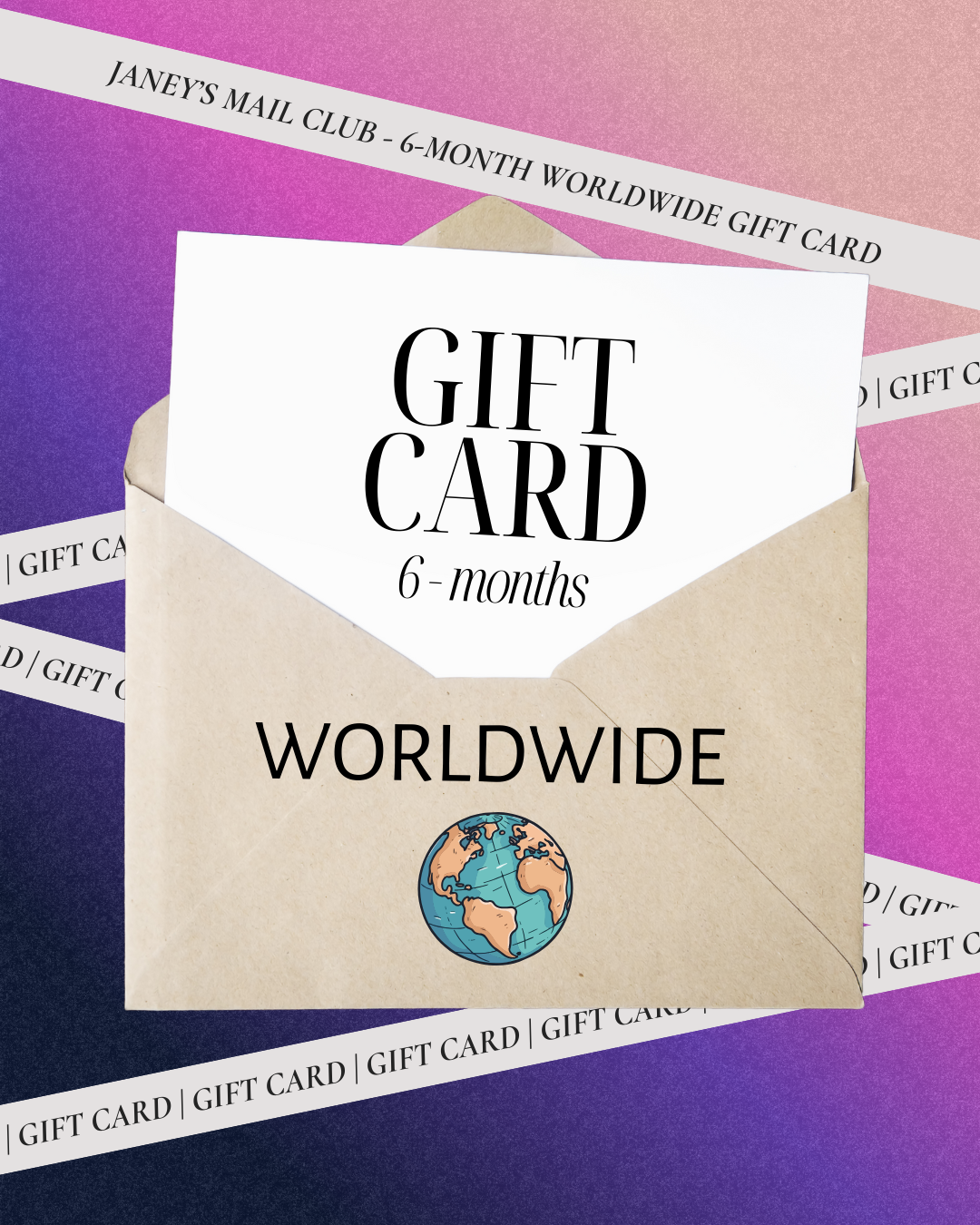 Janey's Mail Club - Worldwide 6 Month Gift